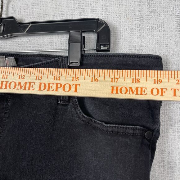 Torrid Jeans Women's 18S Black Luxe Skinny Sateen Stretch Mid Rise #1012 - Picture 5 of 9